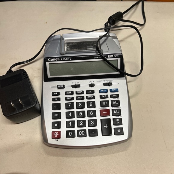 Canon P23-DH V Clock & Calendar‎ Printing Calculator/Adding Machine - Picture 3 of 6